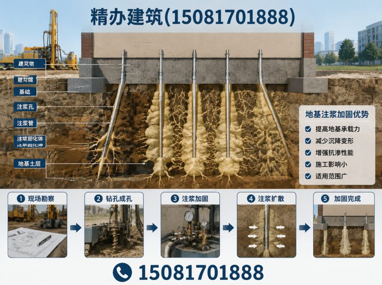 磁县厂房地面下沉注浆展示图